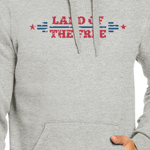 Land Of The Free Unisex Graphic Hoodie Gray Crewneck Pullover Gift - 365INLOVE