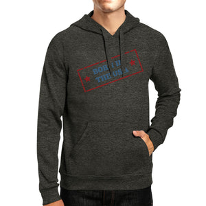 Born In The USA Unisex Graphic Hoodie Dark Gray Round Neck Pullover - 365INLOVE