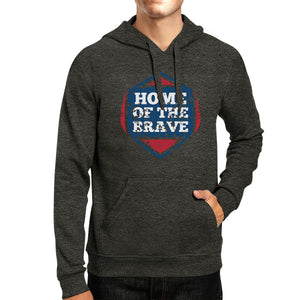 Home Of The Brave Unisex Graphic Hoodie Dark Grey Crewneck Pullover - 365INLOVE