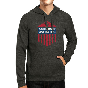 American Warrior Unisex Graphic Hoodie Gift Dark Grey Crewneck Top - 365INLOVE