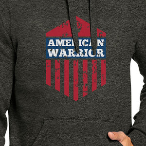 American Warrior Unisex Graphic Hoodie Gift Dark Grey Crewneck Top - 365INLOVE