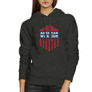 American Warrior Unisex Graphic Hoodie Gift Dark Grey Crewneck Top - 365INLOVE