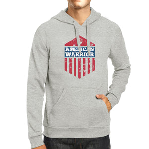 American Warrior Unisex Graphic Hoodie Gift Gray Crewneck Pullover - 365INLOVE