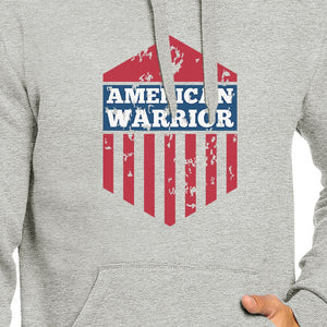 American Warrior Unisex Graphic Hoodie Gift Gray Crewneck Pullover - 365INLOVE