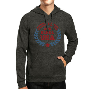 God Bless USA Unisex Graphic Hoodie Dark Grey Round Neck Pullover - 365INLOVE