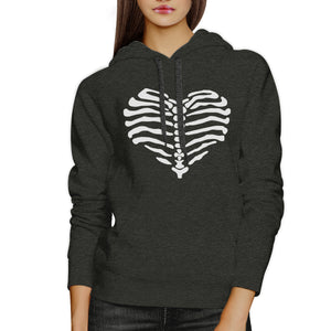 Skeleton Heart Dark Grey Hoodie