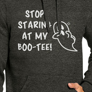 Stop Staring At My Boo-Tee Ghost Dark Grey Hoodie