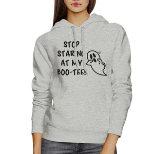 Stop Staring At My Boo-Tee Ghost Grey Hoodie