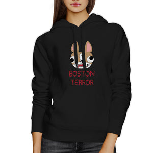 Boston Terror Terrier Black Hoodie