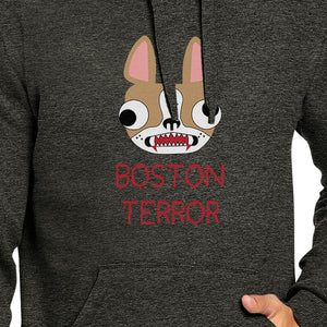 Boston Terror Terrier Dark Grey Hoodie