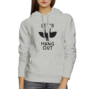 Let's Hang Out Bat Grey Hoodie