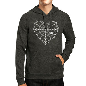 Heart Spider Web Dark Grey Hoodie