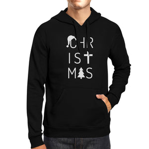 Christmas Letters Black Hoodie