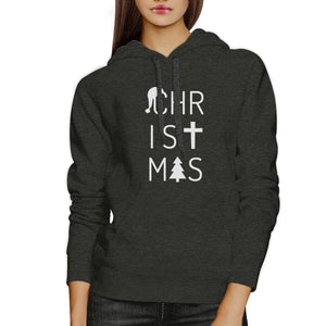 Christmas Letters Dark Grey Hoodie