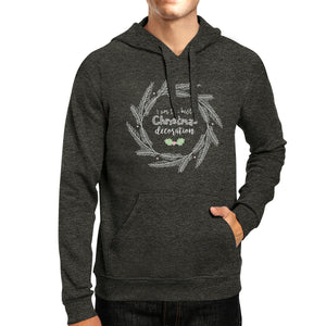 I Am The Best Christmas Decoration Wreath Dark Grey Hoodie