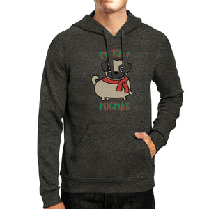 Merry Pugmas Pug Dark Grey Hoodie