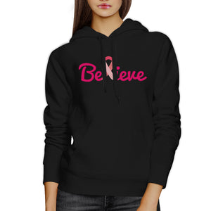 Believe Breast Cancer Awareness Black Hoodie