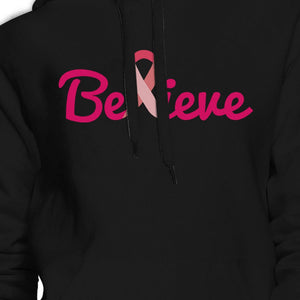 Believe Breast Cancer Awareness Black Hoodie