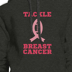 Tackle Breast Cancer Football Dark Grey Hoodie