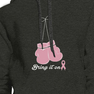 Bring It On Breast Cancer Awareness Boxing Dark Grey Hoodie