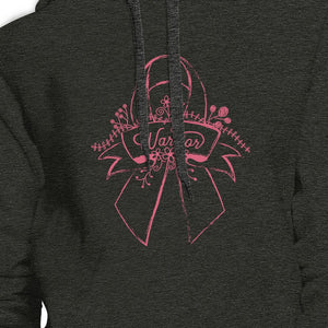 Warrior Breast Cancer Awareness Dark Grey Hoodie