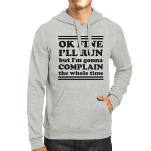 Run Complain Unisex Pullover Hoodie Funny Workout Hooded Sweatshirt