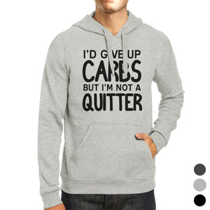 Carbs Quitter Unisex Pullover Hoodie Work Out Hooded Sweatshirt