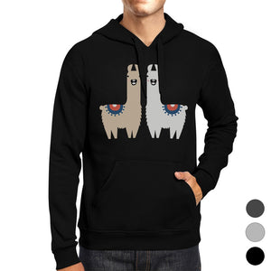 Llama Pattern Unisex Pullover Hoodie Christmas Outfit Holiday Gifts