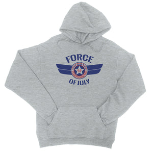 Force Of July Unisex Hooded Sweatshirt Airforce Veteran Gift Hoodie