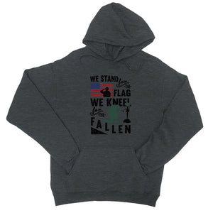 We Stand We Kneel Unisex Hooded Sweatshirt Hoodie US Veteran Gift