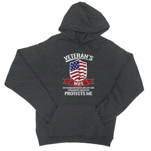 Veterans Wife Hoodie Unisex Hooded Sweatshirt Proud Army Wife Gift