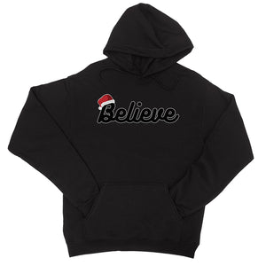 Believe Santa Hat Unisex Pullover Hoodie