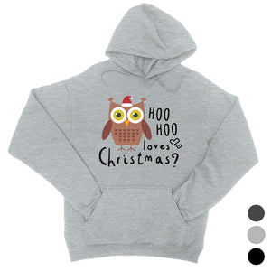 Hoo Christmas Owl Unisex Pullover Hoodie