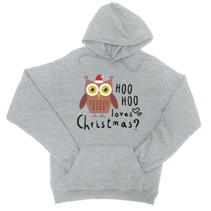 Hoo Christmas Owl Unisex Pullover Hoodie