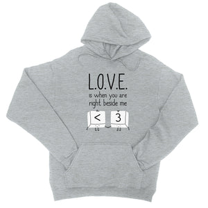 Love When You Beside Me Unisex Pullover Hoodie Anniversary Gift