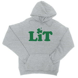 Lit Shamrock Unisex Saint Patrick's Day Hoodie Funny Irish Gift