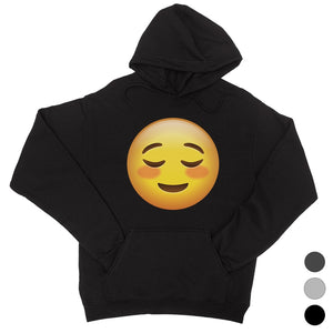 Emoji-Blush Unisex Pullover Hoodie Shy Sweet Thoughtful Friend Gift