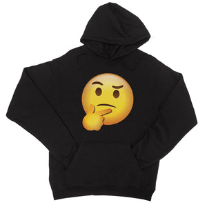 Emoji-Thinking Unisex Pullover Hoodie Educated Thoughtful Halloween