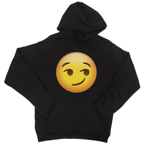 Emoji-Smirking Unisex Pullover Hoodie Sweet Thoughtful Awesome Gift