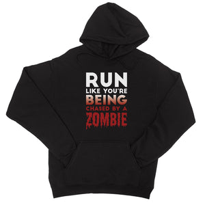 Chased By Zombie Unisex Pullover Hoodie Creepy Cool Wonderful Gift