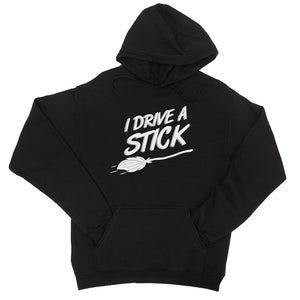 I Drive A Stick Cute Halloween Costume Funny Unisex Pullover Hoodie