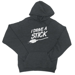 I Drive A Stick Cute Halloween Costume Funny Unisex Pullover Hoodie