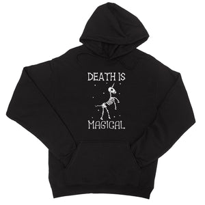 Death is Megical Unicorn Skeleton Halloween Unisex Pullover Hoodie