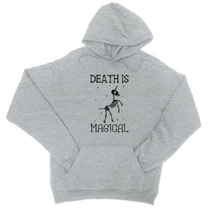 Death is Megical Unicorn Skeleton Halloween Unisex Pullover Hoodie