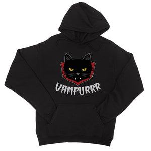 Vampurrr Funny Halloween Cute Graphic Design Unisex Pullover Hoodie