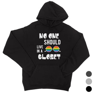 LGBT No Live Closet Rainbow Unisex Hoodie