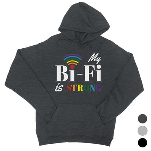 LGBT Bi-Fi Strong Rainbow Unisex Hoodie