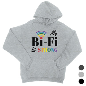 LGBT Bi-Fi Strong Rainbow Unisex Hoodie