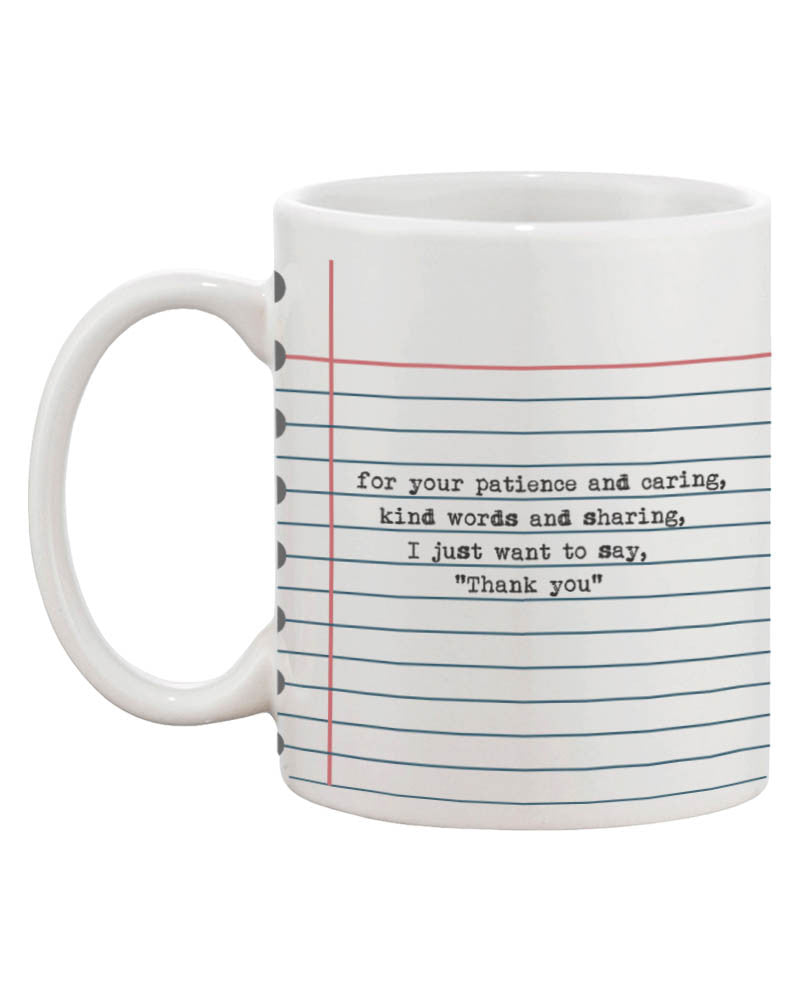 Notebook Thank You Teacher Funny Deigns 11oz Ceramic Coffee Mug - 365INLOVE