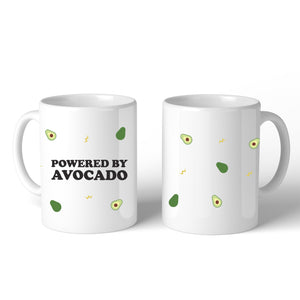 Powered By Avocado Graphic Mug Cup Cute Gift Ideas Avocado Lovers - 365INLOVE